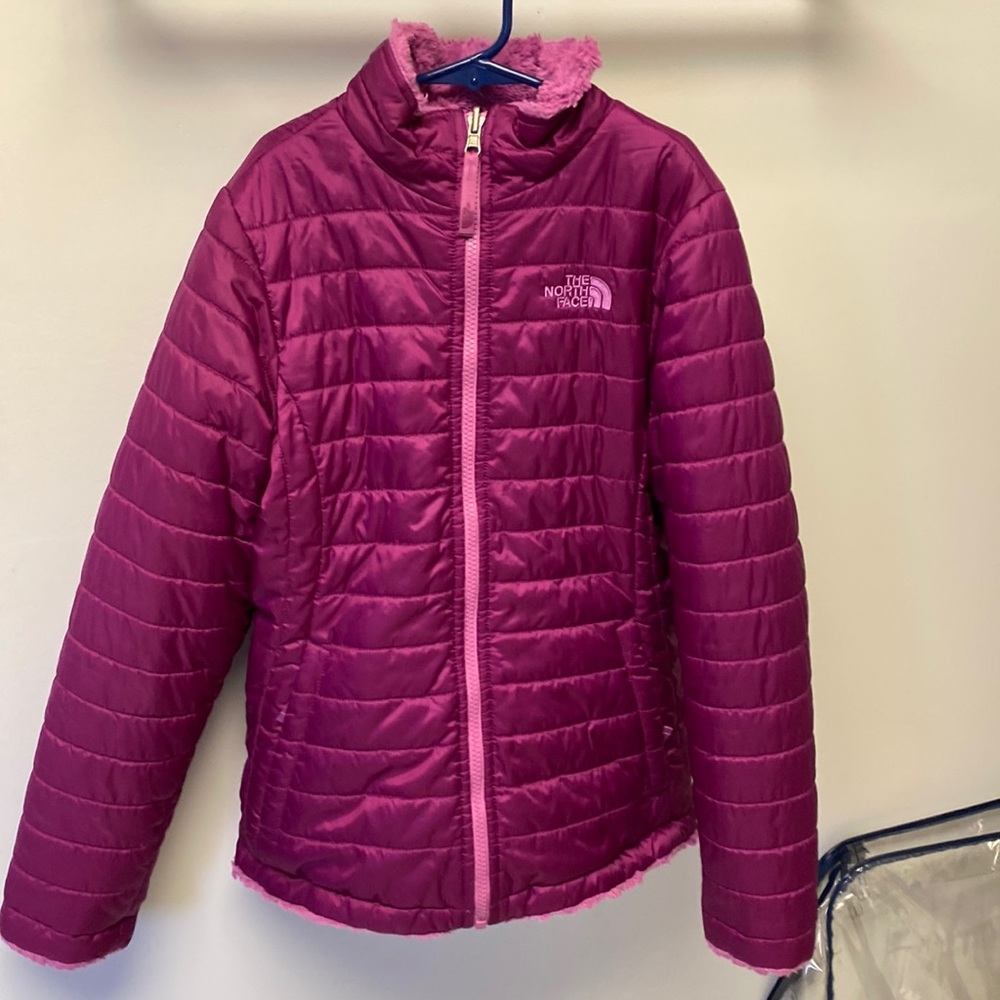 Girls North Face reversible coat